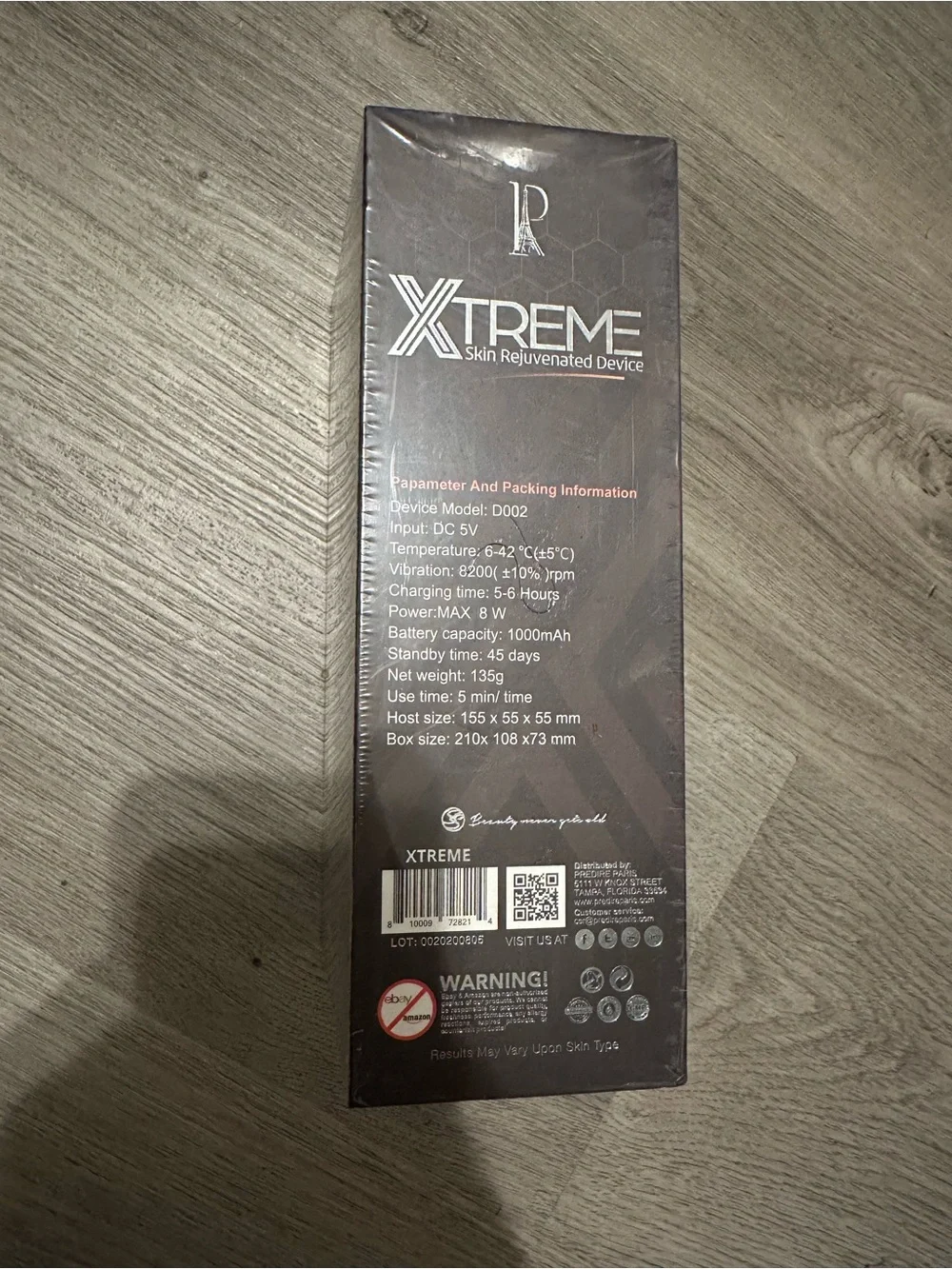 Predire Paris XTREME Hot & Cold Skin Rejuvenation Device D002 NIB